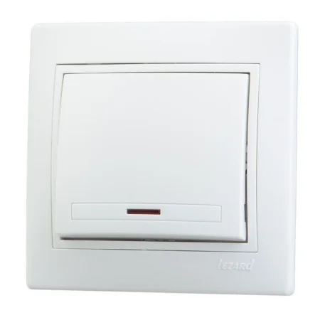 Выключатель 1-кл СП Mira 10А с подсветкой белый 701-0202-111 Lezard