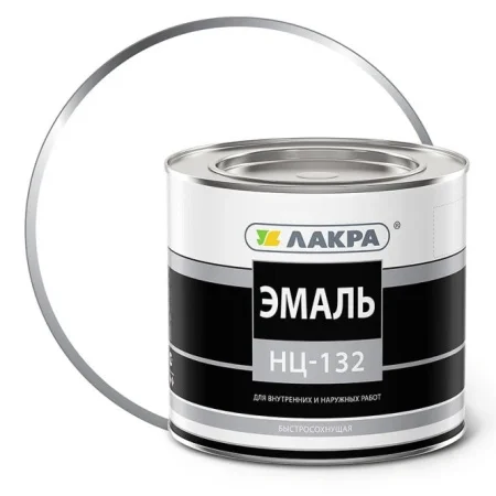 Эмаль НЦ-132 Белый Лакра 1,7 кг 0008071  1 6