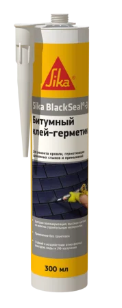 Герметик-клей битумный д кровли SikaBlackSeal-3 черный 300мл (Sika)  12 (-30)