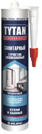 Герметик силиконовый санитарный Professional бесцветный 280мл 53562 17469 71538 17998 (Tytan)  12 14