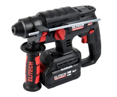 Перфоратор Elitech HD CRH 2022SL SDS+ аккум. б щет, 20В,1х4.0Ач,ELP,3р,2.2Дж,22мм,0-4500у м (E2205.0