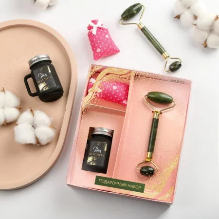 Набор свеча и массажер "Stay beautiful" 17 х 20,5 х 5,5 см   6887344 *1