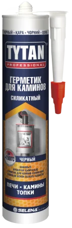 Герметик силикатный д каминов Professional черный 280мл 55498 74775 (Tytan)  12 (-20)