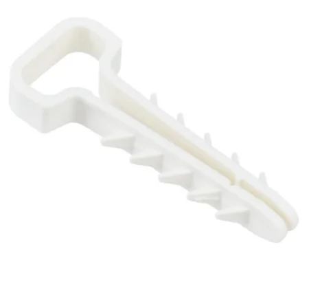 Дюбель-хомут 5-10мм прямоугольный белый (упак 100шт) 07-4610 Rexant