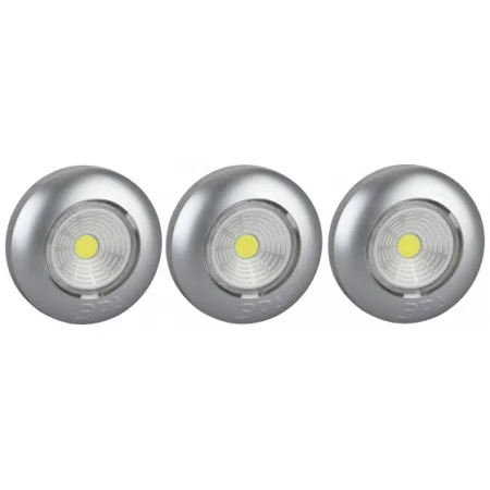 SB-504 Фонарь ЭРА NEW пушлайт "Аврора" [COB, 3xAAA, серебристый, 3шт в кор] (8/48/1152)