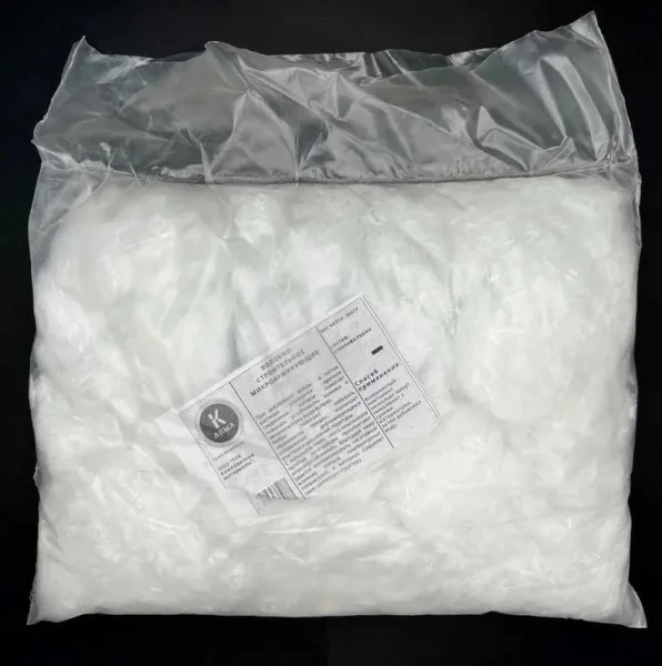 Фибра волокно строительное микроармирующие 18мм 0.9кг К-АРМА *1/20