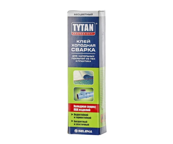 Клей холодная сварка для напольных покрытий из ПВХ и пластика Tytan Professional 100мл 22212