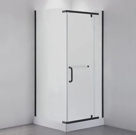 Душевое ограждение  Сomforty  32NB 1975х900х900мм прозрачное стекло,черный профиль, с поддоном 00-00