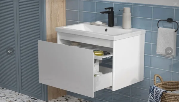 Тумба для ванны подвесная Velvex Klaufs 70.1Y без раковины белый