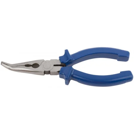 Тонкогубцы изогнутые  Тор , инстр. сталь, пластиковые ручки 160 мм MOS  1