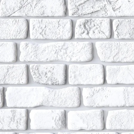 Панель ПВХ 0,4 кирпич Ретро белый  1 10