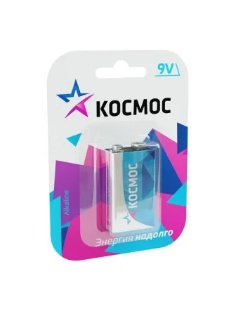 Элемент питания алкалиновый 6LR61 Максимум BP-1 Крона (блистер 1шт) KOC6LR61MAX1BL Космос