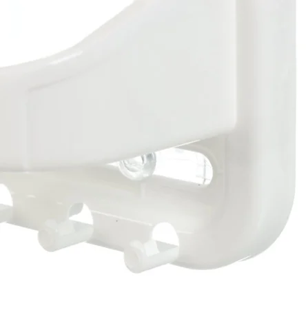 Полка двухъярусная навесная + крючки цвет белый 09164 (DDSTYLE)