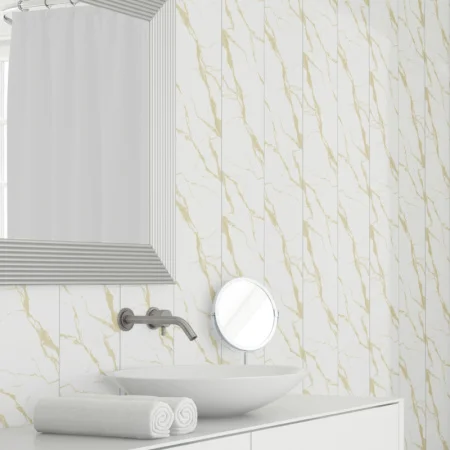 Панель ПВХ Stella Light Slim Мрамор Бьянко 671/1 2600х250х5