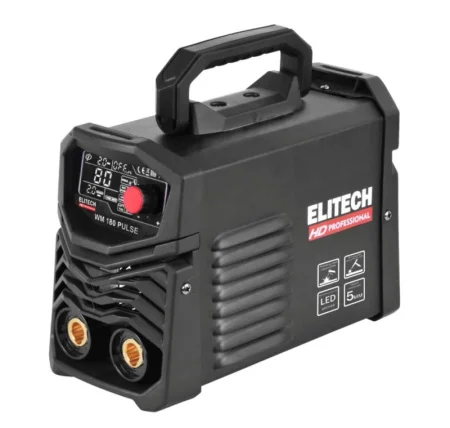 Сварочный аппарат Elitech HD WM 180 PULSE импульс,110-275В,5.4кВт,10-180А,ПВ=180А/80%,ф1.6-5мм,LED *1