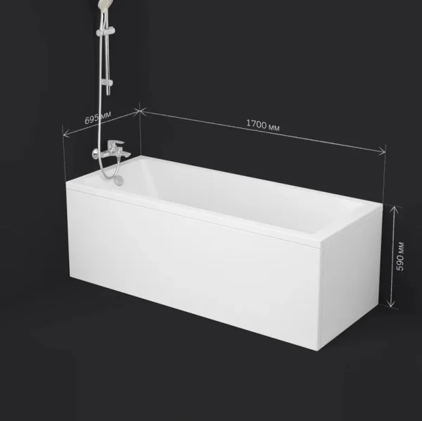 Ванна акриловая 1700х700х420мм Am.Pm Gem W93A-170-070W-A белый