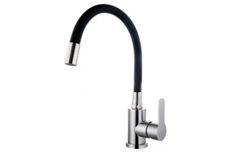 Смеситель д кухни одноруч. черный с гибким изливом A54101-7 (Fashun)  1