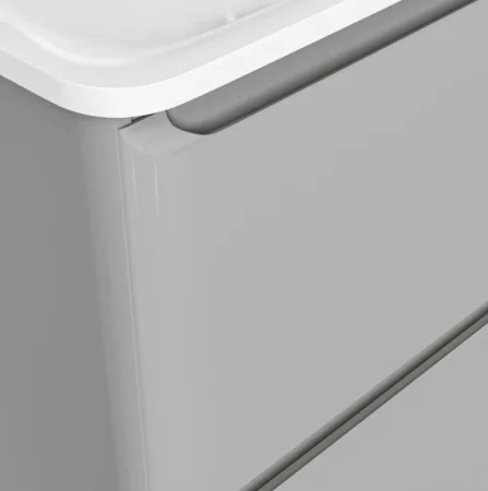 Тумба подвесная Welto 60 с 2 ящ. светло-серая Wel.01.60.2/P/GRS/RL