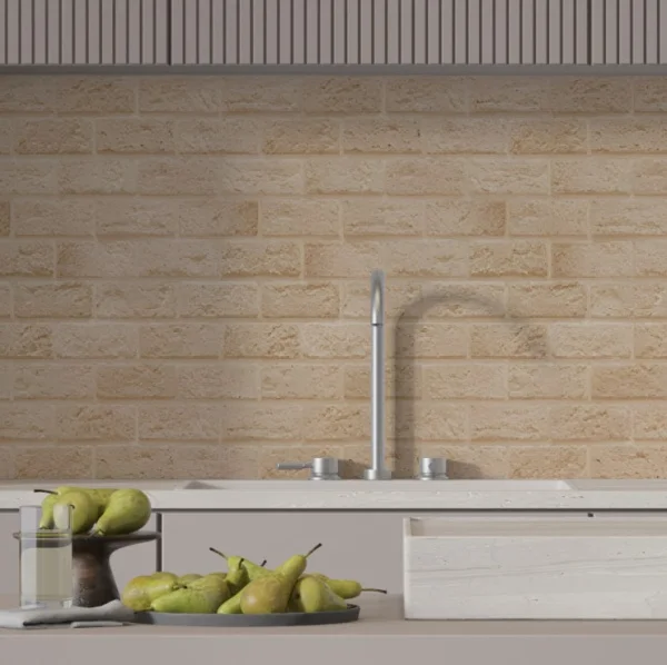 Фартук кухонный АБС Кирпич крем-брюле 600х3000х1,5мм Stella