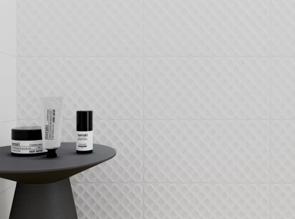 Плитка облицовочная Cersanit Deco DEL052D-60 298х598х9мм (1уп 7шт=1,250м2, 1п=60м2) рельеф белая