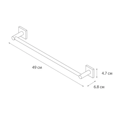 Полотенцедержатель 45см Fixsen Lux Chrome FX-15001 хром