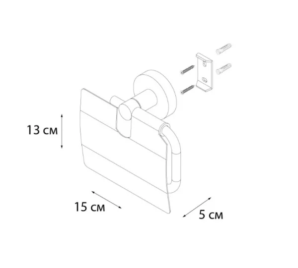 Держатель для туалетной бумаги с крышкой Fixsen Сomfort Black черный FX-86010