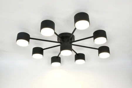 Светильник потолочный MS 1201 9 Флинт Чёрный 9 GX53 max.11W 650x650x135mm