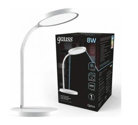Светильник настольный светодиодный Qplus GTL503 8W 500lm 4000K 170-265V черный диммируемый USB LED (