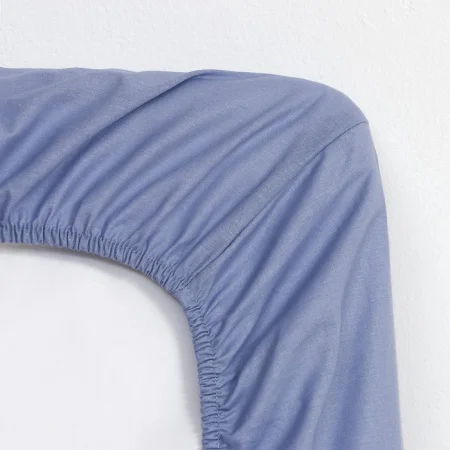 Простыня на резинке Этель 180х200х25см голубой, 100% хлопок, поплин 125г/м2 9241749