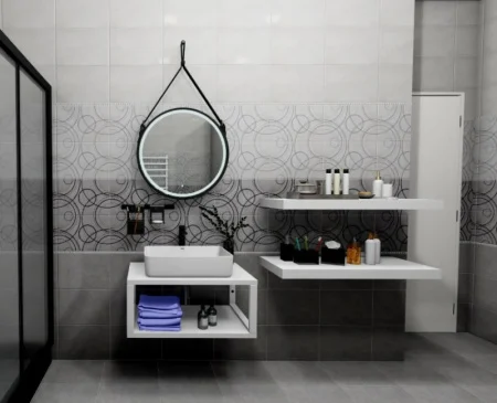 Плитка облицовочная Керамин Урбан 2 275х400х7,5мм (1уп=1,65м2 (15шт) 1п=59,4м2) серый