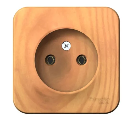 Розетка 1-м ОП  Blanca  16А IP20 250В без заземл. без защ. шторок с изолир. пластиной ясень BLNRA000