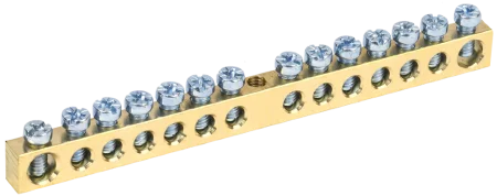 Шина PEN  земля-ноль  6х9мм 14 1 (14групп креп. по центру) YNN10-14-100 (IEK)  10