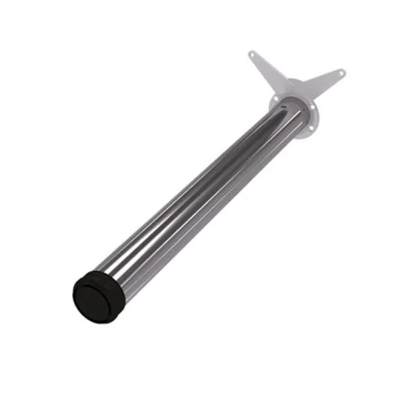 Опора мебельная 820мм регулируемая хром d60 крепление усы+подпятник М1525