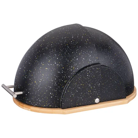 Хлебница Agness  Black Marble  36х226х20см деревянная с пластиковой крышкой 938-013  1 4