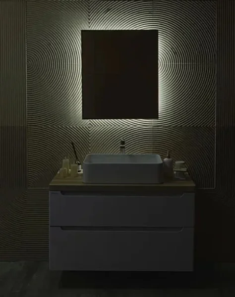 Зеркало настенное с LED-подсветкой Silver Mirrors Spell Black 60 LED-00002972 600х700 бесконтактный сенсор
