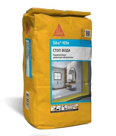 Тонкослойная гидроизоляция на цементной основе Sika Seal-101А 25кг  1 48
