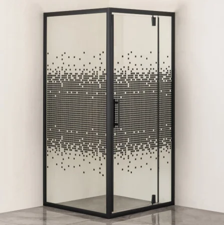 Ограждение душевое Сomforty 30BM, 2000х900х900мм, черный профиль 00-00016643