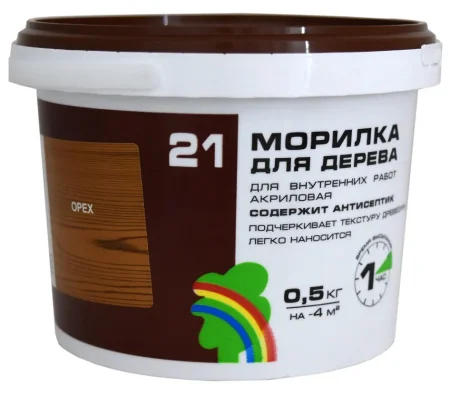 Морилка ВДАК Радуга 21 орех 0,5кг  1 8