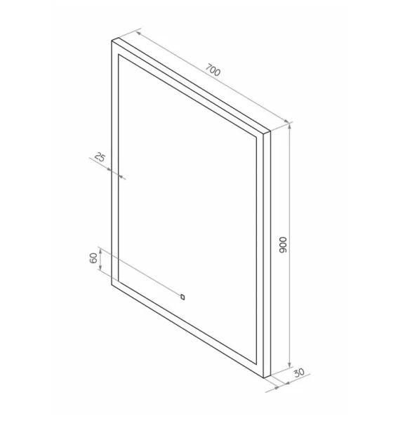 Зеркало с подсветкой AGAVA Sevilla ЗЛП1034 700х900мм сенсор