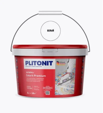 Затирка д швов  Colorit Premium  0.5-13 мм биоцидная белая 2кг 00-00143358 (PLITONIT)  1 6