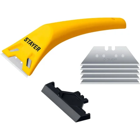 Скребок компактный 60мм, 5 доп.лезвий Stayer 0851-H6  1