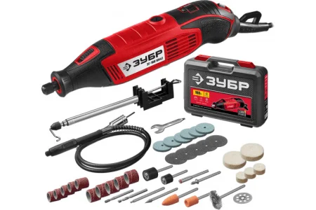 Гравер электрический Зубр 41 предмет, кейс ЗГ-160 КН41