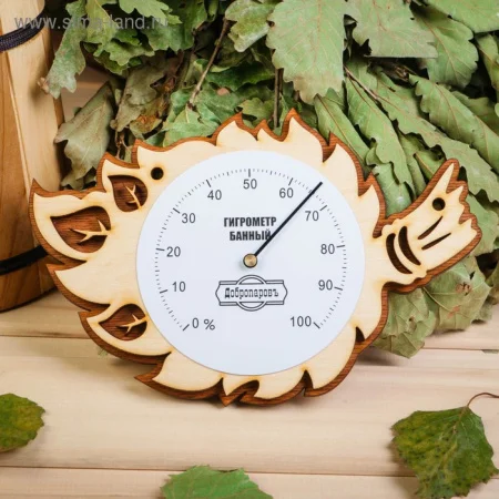 Гигрометр для бани  "Листок", 19,3х13см, "Добропаровъ" 3967699