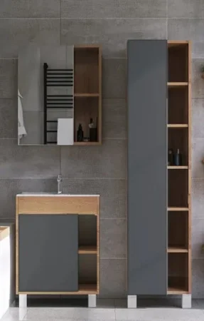 Пенал подвесной VIANT Бостон VBOS450G-PEN правый/левый 300х450х1900мм графит