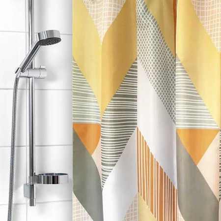 Штора для ванной Лоскутная мозаика полиэстер 180х180см Д3996 (Вилина)