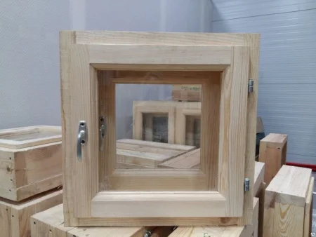 Оконный блок осина 400х600х70 (стеклопакет бронза,фурнитура) *1