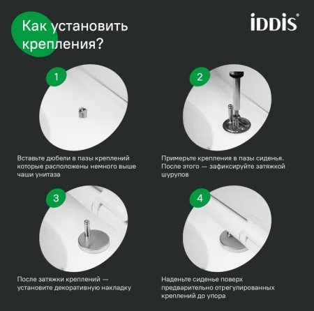 Сиденье для унитаза Iddis Soft Close Easy Fix 006DPSEi31 дюропласт