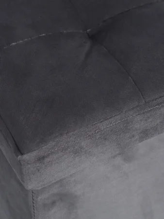 Пуф с ящиком 38х38х38см велюр 10 серый, нагрузка 120кг 10881142