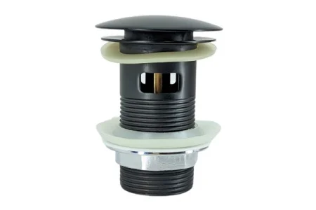 Донный клапан  Клик-клак  с переливом черный L65B-2 (LEDEME )  1