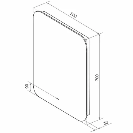 Зеркало с подсветкой Burzhe ЗЛП541 500х700мм с бесконтактным сенсором